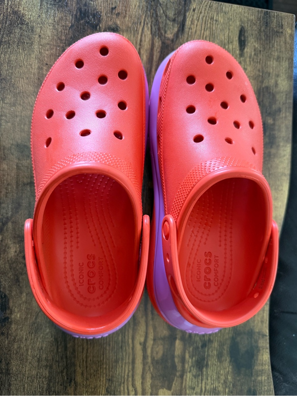 Mega Crush Platform Crocs Orange Pink Women’s 8 / Men’s 6 - Picture 6 of 9